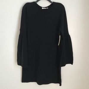 New RD Style Black Bell Sleeve Sweater Dress